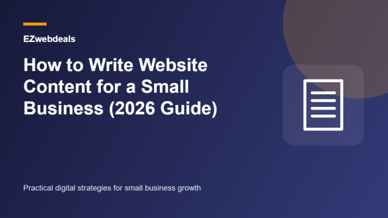 How to Write Website Content for a Small Business (2026 Guide) illustrated guide