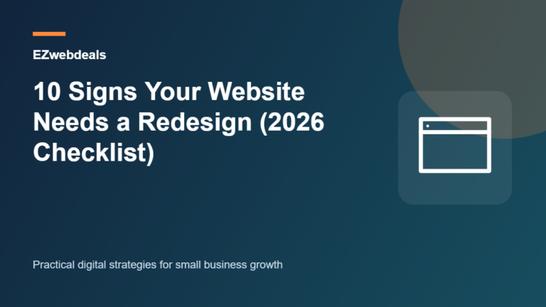 10 Signs Your Website Needs a Redesign (2026 Checklist) illustrated guide